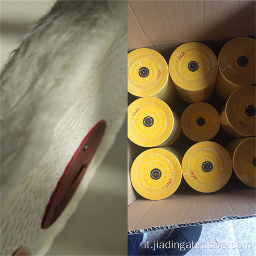 dischi abrasivi in ​​cotone giallo rotonde ruote in tela
